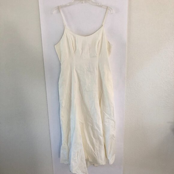 NEW Du paradise Anthropologie Women’s Ivory White Midi Dress Size L Wedding - Picture 1 of 8